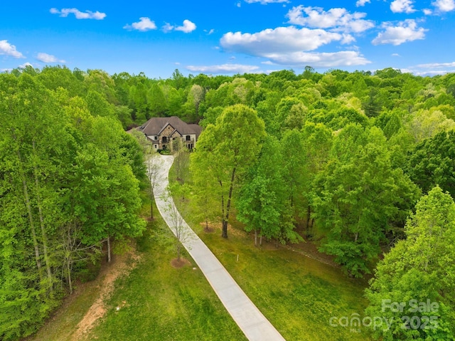 8451 Ridgewood Rd, Sherrills Ford, NC 28673 - birds eye view of property featuring a forest view