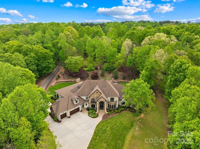 8451 Ridgewood Rd, Sherrills Ford, NC 28673 - birds eye view of property with a wooded view