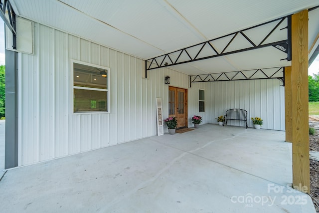 view of patio / terrace with a carport