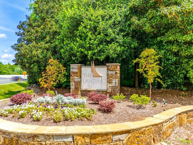 view of community sign