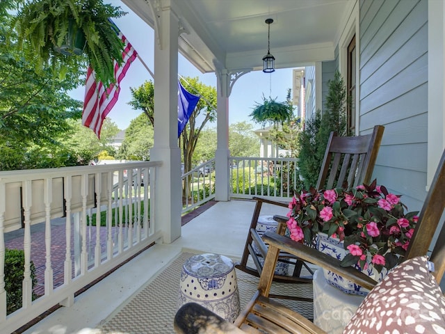 balcony with a porch