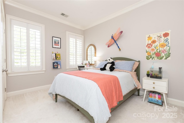 1517 Waverly Ave, Charlotte, NC 28203 - carpeted bedroom with baseboards and crown molding