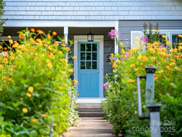 view of doorway to property