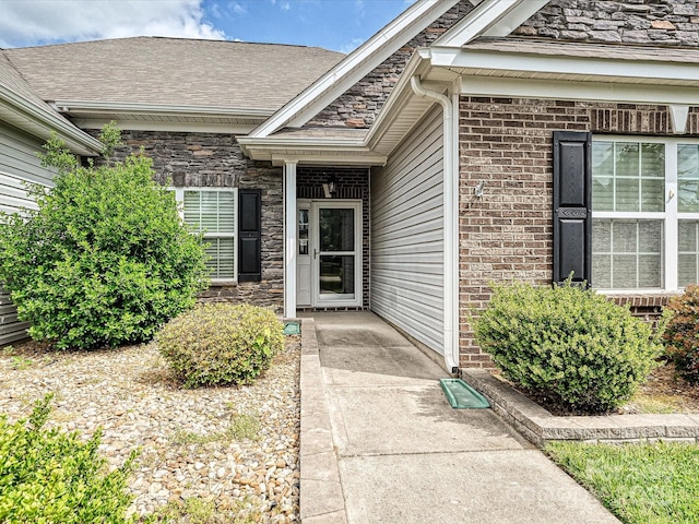 5355 Hackberry Ln SW, Concord, NC 28027 - entrance to property with brick siding and stone siding
