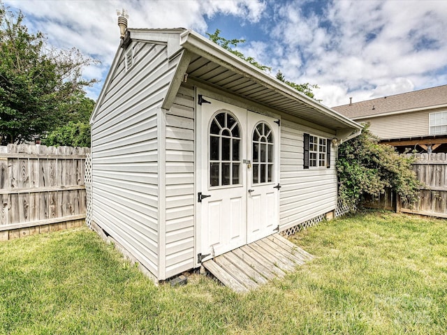5355 Hackberry Ln SW, Concord, NC 28027 - view of shed with a fenced backyard