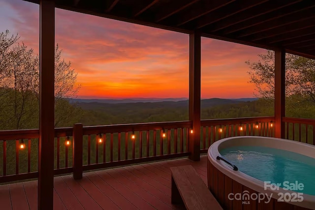59 Valley Hts, Mars Hill, NC 28754 - deck with a hot tub