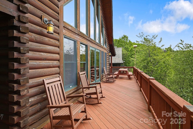 59 Valley Hts, Mars Hill, NC 28754 - view of wooden terrace