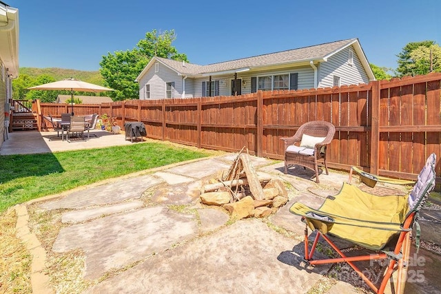 10 Half Moon Dr, Swannanoa, NC 28778 - view of patio / terrace featuring a fenced backyard
