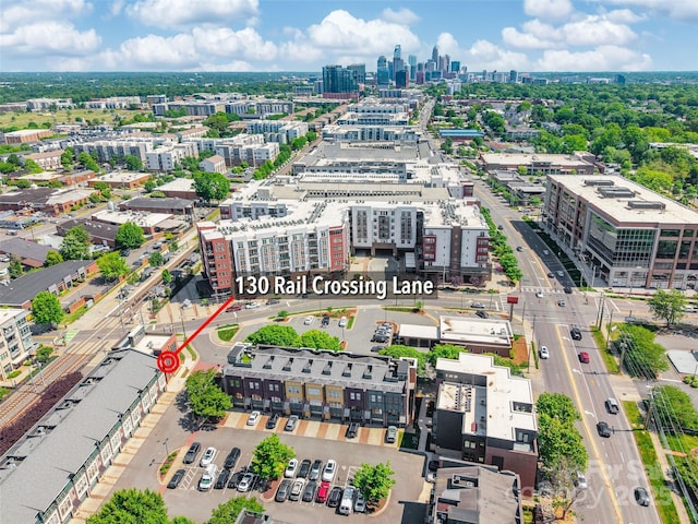 drone / aerial view with a view of city
