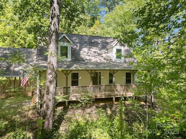 215 Calm Creek Rd, Fletcher, NC 28732 - view of front facade featuring covered porch and fence