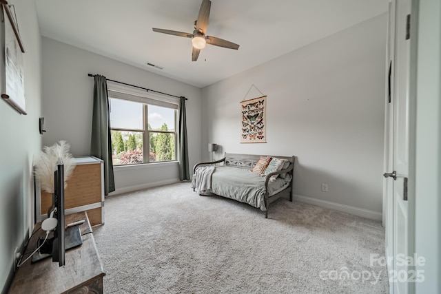 1107 Castle Rd, Indian Land, SC 29707 - carpeted bedroom featuring baseboards and a ceiling fan