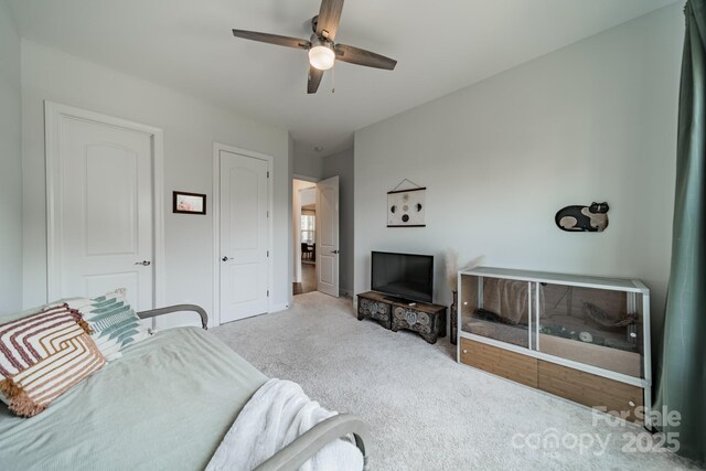 1107 Castle Rd, Indian Land, SC 29707 - carpeted living room with ceiling fan and baseboards