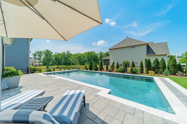 1107 Castle Rd, Indian Land, SC 29707 - view of swimming pool with fence and a patio area