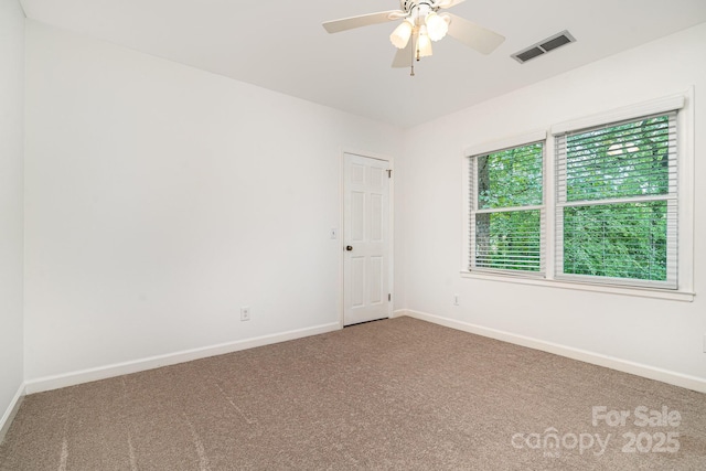 1209 Alfred St, Charlotte, NC 28211 - empty room with carpet, baseboards, and ceiling fan