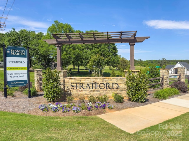 view of community sign