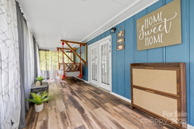 hall with french doors