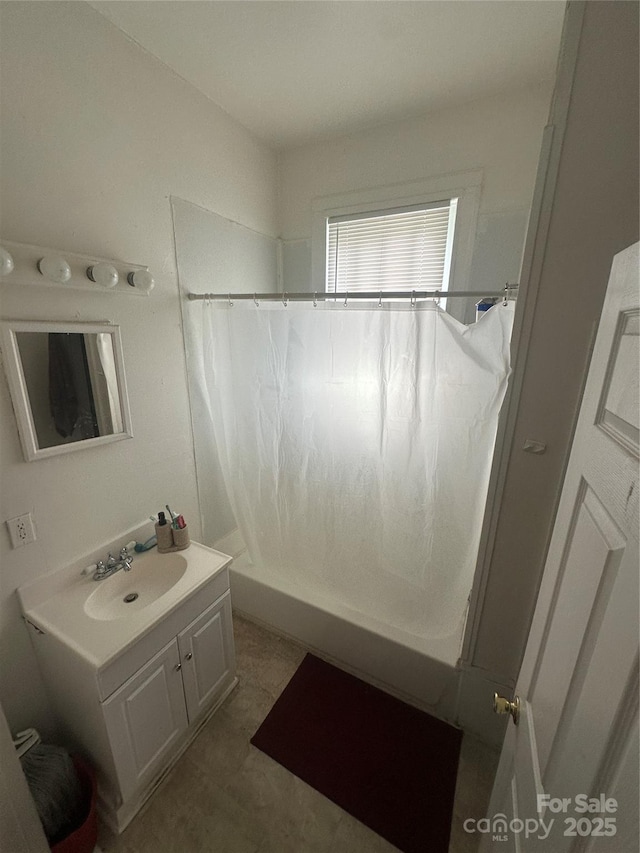 2511 Chapel Hill Rd, Durham, NC 27707 - bathroom with a shower with shower curtain and vanity