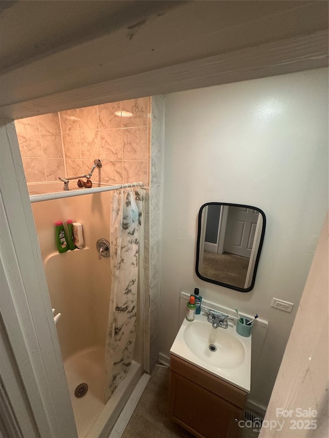 2511 Chapel Hill Rd, Durham, NC 27707 - full bathroom featuring vanity and a stall shower