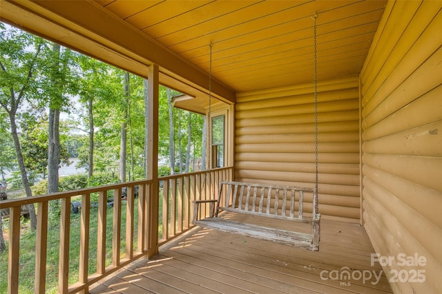 993 Jackson Rd, Fort Lawn, SC 29714 - wooden terrace featuring a porch