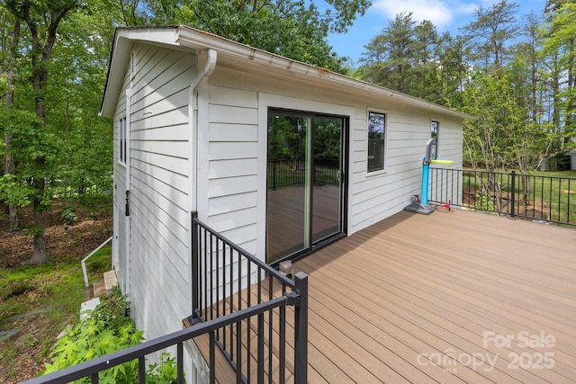 17403 Green Hill Rd, Charlotte, NC 28278 - view of wooden deck