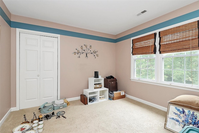 10209 Thomas Payne Cir, Charlotte, NC 28277 - playroom featuring carpet floors, baseboards, and visible vents