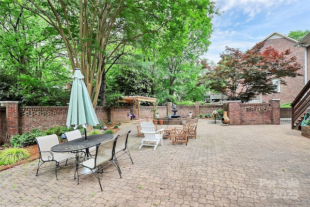 10209 Thomas Payne Cir, Charlotte, NC 28277 - view of patio with fence and outdoor dining space