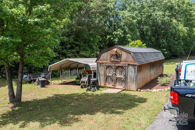view of shed with a detached carport