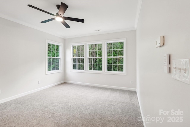 5745 Snapdragon Ln, Huntersville, NC 28078 - unfurnished room with crown molding, baseboards, and a wealth of natural light