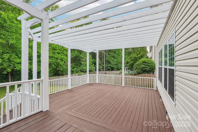 5745 Snapdragon Ln, Huntersville, NC 28078 - wooden terrace featuring fence and a pergola