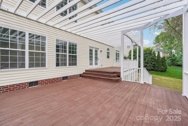 5745 Snapdragon Ln, Huntersville, NC 28078 - wooden terrace with a pergola