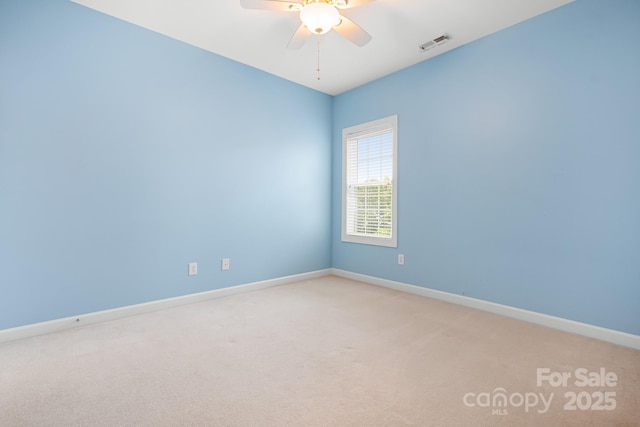 7525 Blackgum Falls Ct, Huntersville, NC 28078 - carpeted empty room with baseboards, ceiling fan, and visible vents