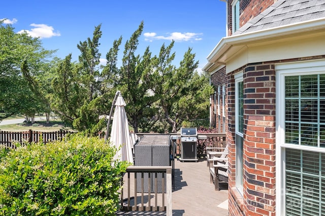 7525 Blackgum Falls Ct, Huntersville, NC 28078 - view of patio / terrace with a wooden deck and area for grilling