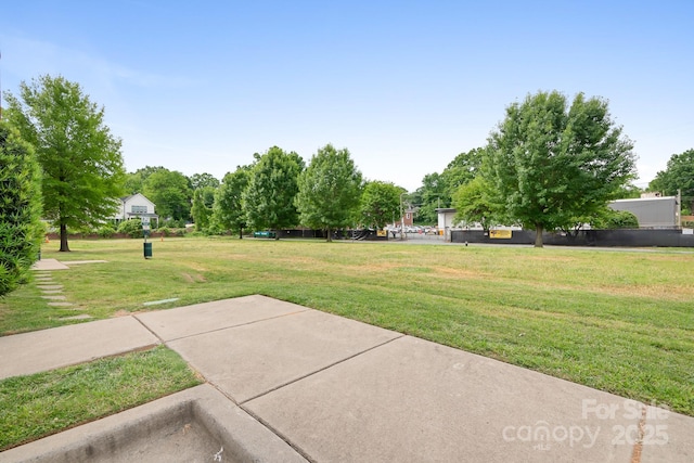 view of green lawn