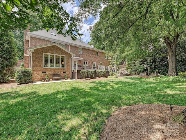 4701 Pineland Pl, Charlotte, NC 28277 - rear view of house featuring a yard and brick siding