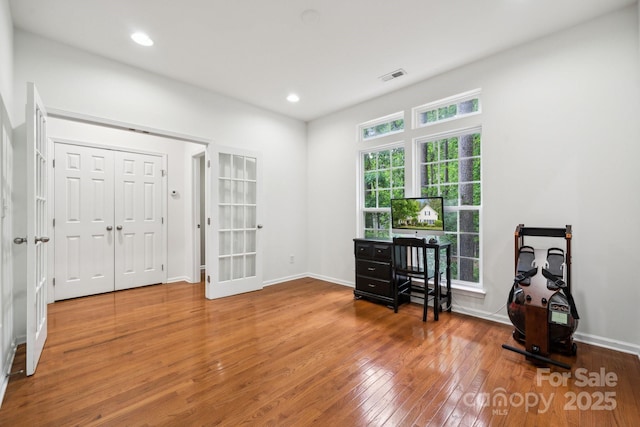 109 Braxton Gate Ct, Mount Holly, NC 28120 - office area featuring wood finished floors, recessed lighting, and baseboards