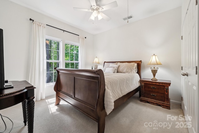 109 Braxton Gate Ct, Mount Holly, NC 28120 - bedroom with light colored carpet and ceiling fan