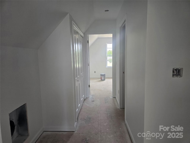 200 N Center St, Hildebran, NC 28637 - hallway with vaulted ceiling and baseboards