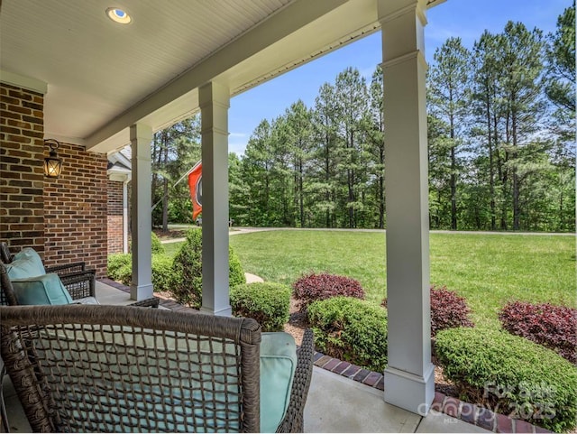 view of patio / terrace featuring a porch
