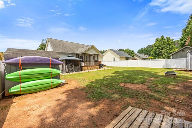 311 Masters Dr, Rock Hill, SC 29732 - view of yard with a sunroom and a deck