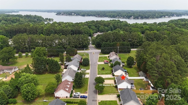 311 Masters Dr, Rock Hill, SC 29732 - aerial perspective of suburban area with a nearby body of water and a heavily wooded area