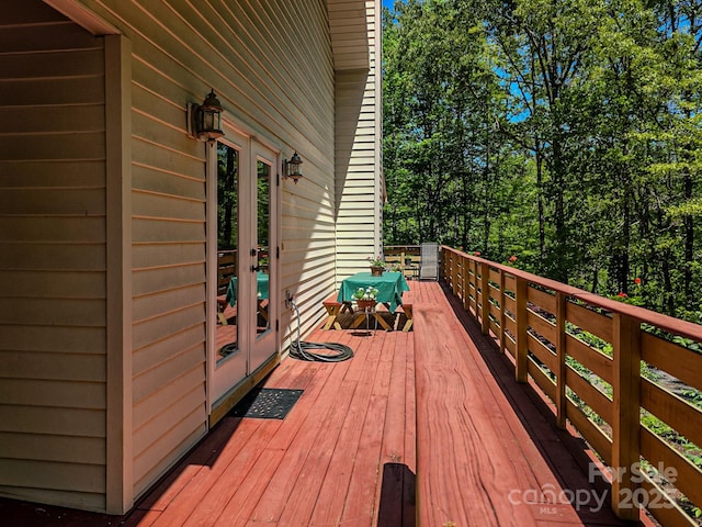 164 Forest Ridge Dr, Rutherfordton, NC 28139 - wooden deck featuring french doors