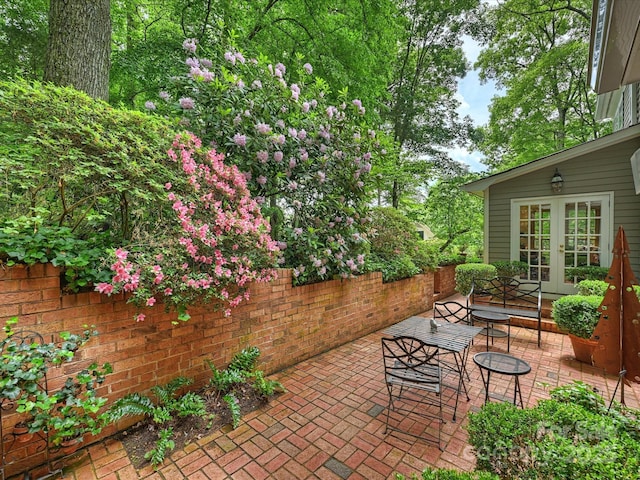 view of patio with french doors