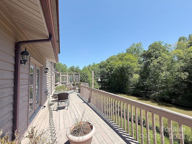 view of wooden deck