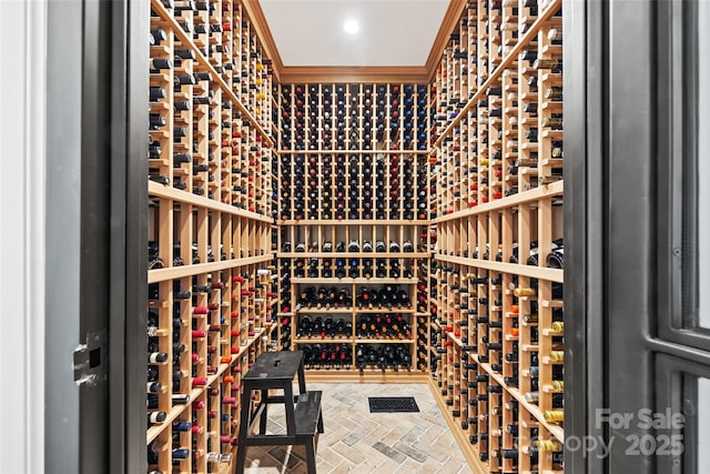 view of wine area