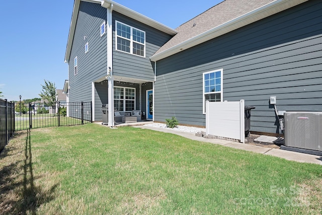 13359 Caite Ridge Rd, Davidson, NC 28036 - rear view of house with cooling unit