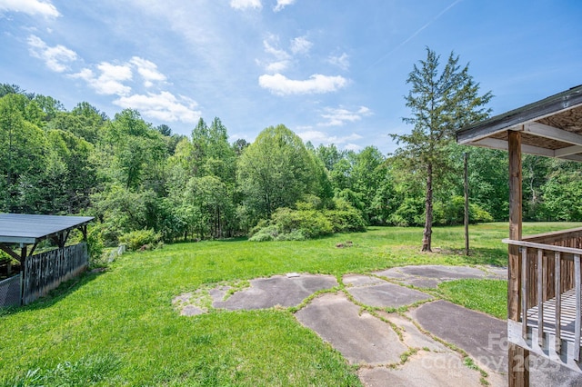 406 Arrowood St SE, Lenoir, NC 28645 - view of yard featuring a forest view