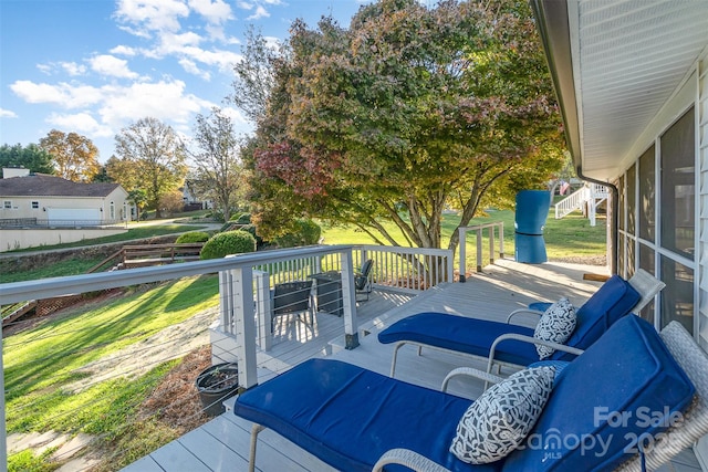 317 Commodore Loop, Mooresville, NC 28117 - wooden terrace featuring a lawn
