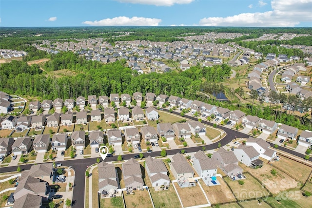 drone / aerial view featuring a residential view