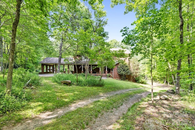 exterior space with a front lawn