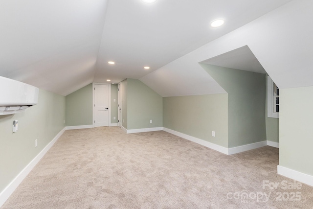 1208 Fordham Rd, Charlotte, NC 28208 - additional living space with carpet flooring, baseboards, lofted ceiling, and recessed lighting
